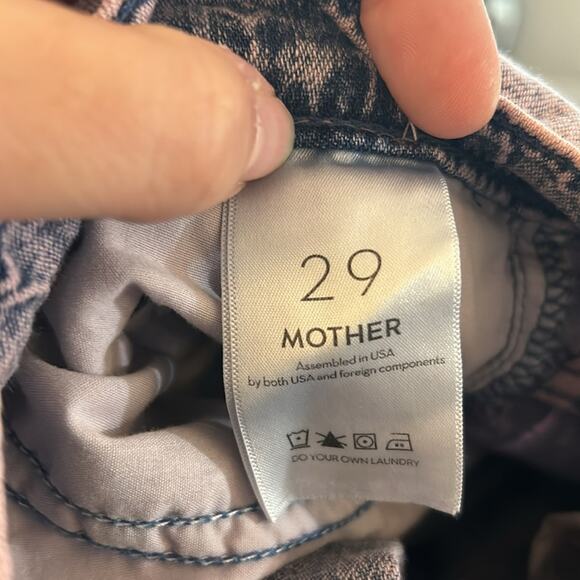 NEW Snacks by Mother The Pleated Fun Dip Puddle jeans in Silver Pink, 29 - Picture 12 of 13